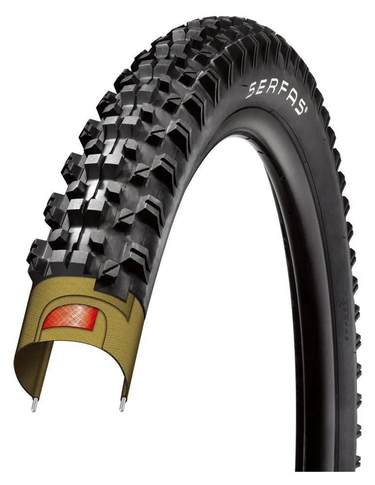 Serfas Krest 26x2.1-Inch MTB Tire with FPS - Durable, High-Grip, Reduced Flat Risk Performance