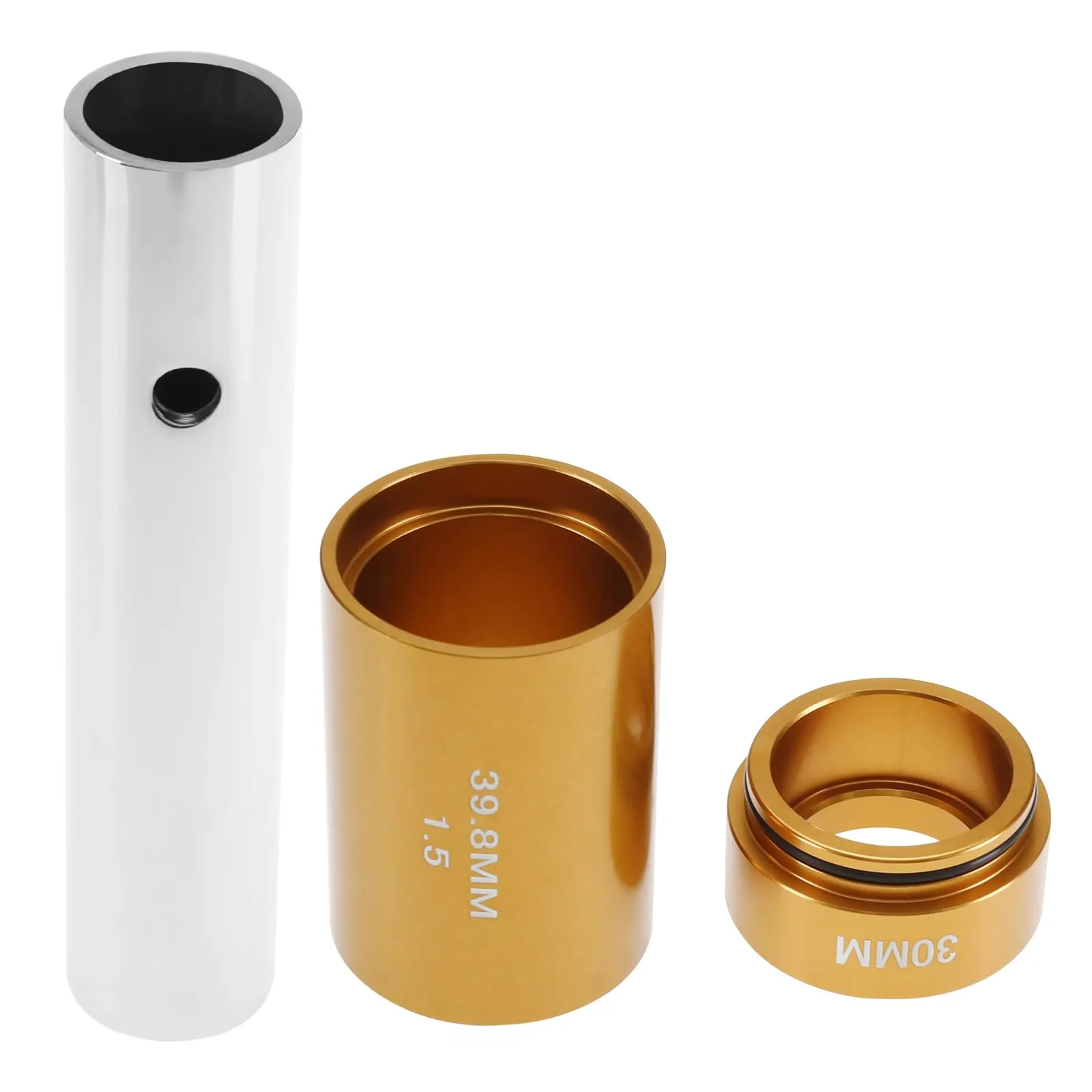 Set of 3 Bicycle Fork Headset Tools - Aluminium Alloy & Steel - Gold/Silver - Precision Tool