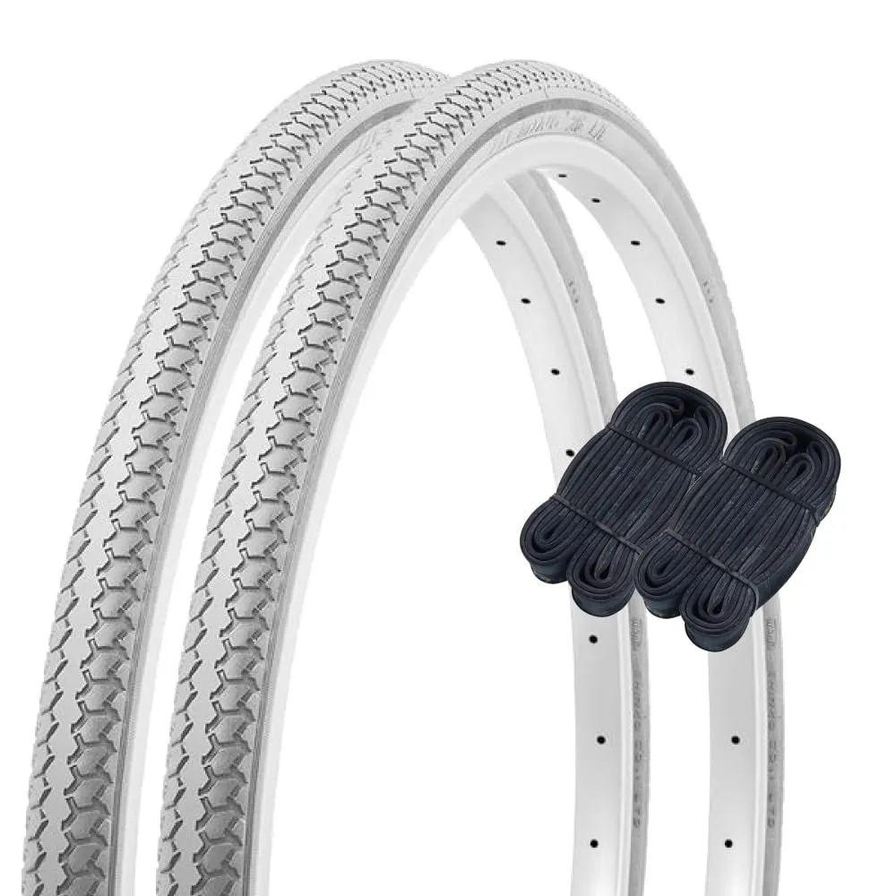 Shinko 22 Inch Wheelchair Tire Tube Set of 2, Gray, 22 x 1 3/8, Durable Tires and Tubes