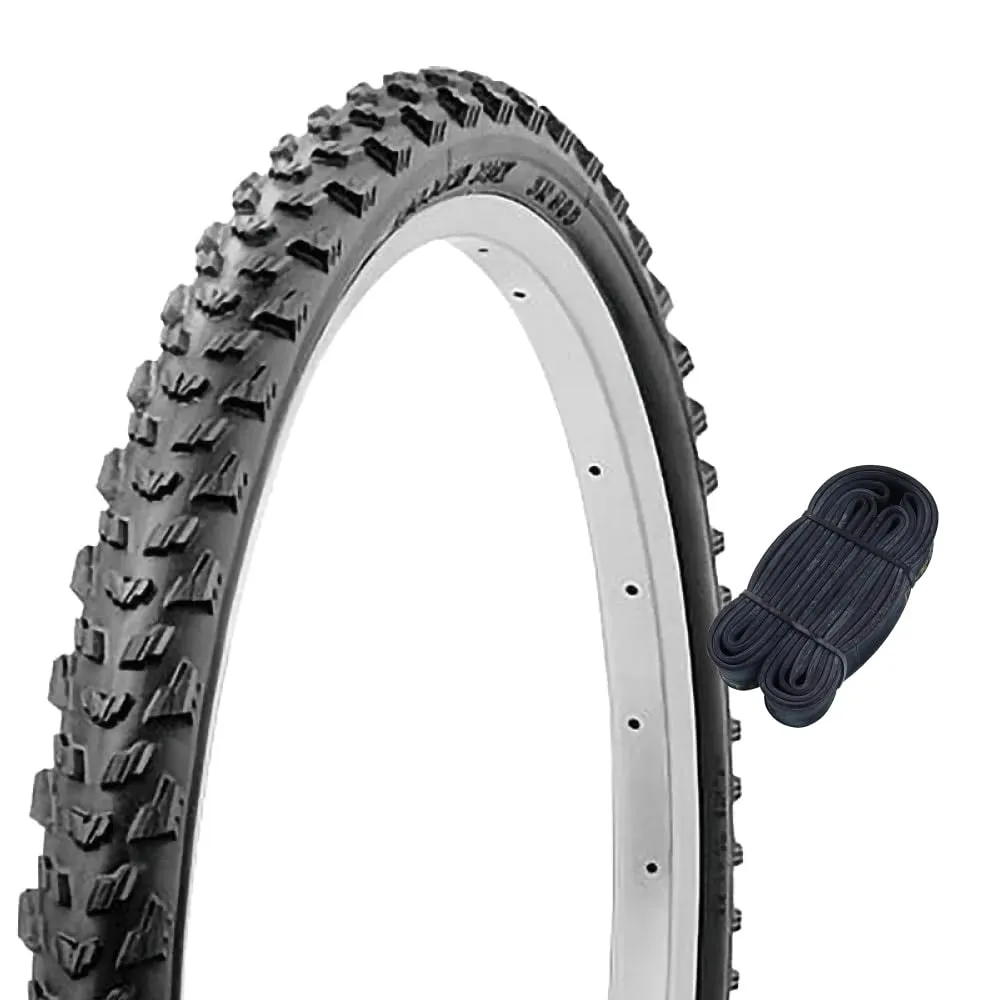 Shinko 26' Off-Road Bicycle Tire Tube Set 26x1.95 Black H/E SR089 for Serious MTB Adventure