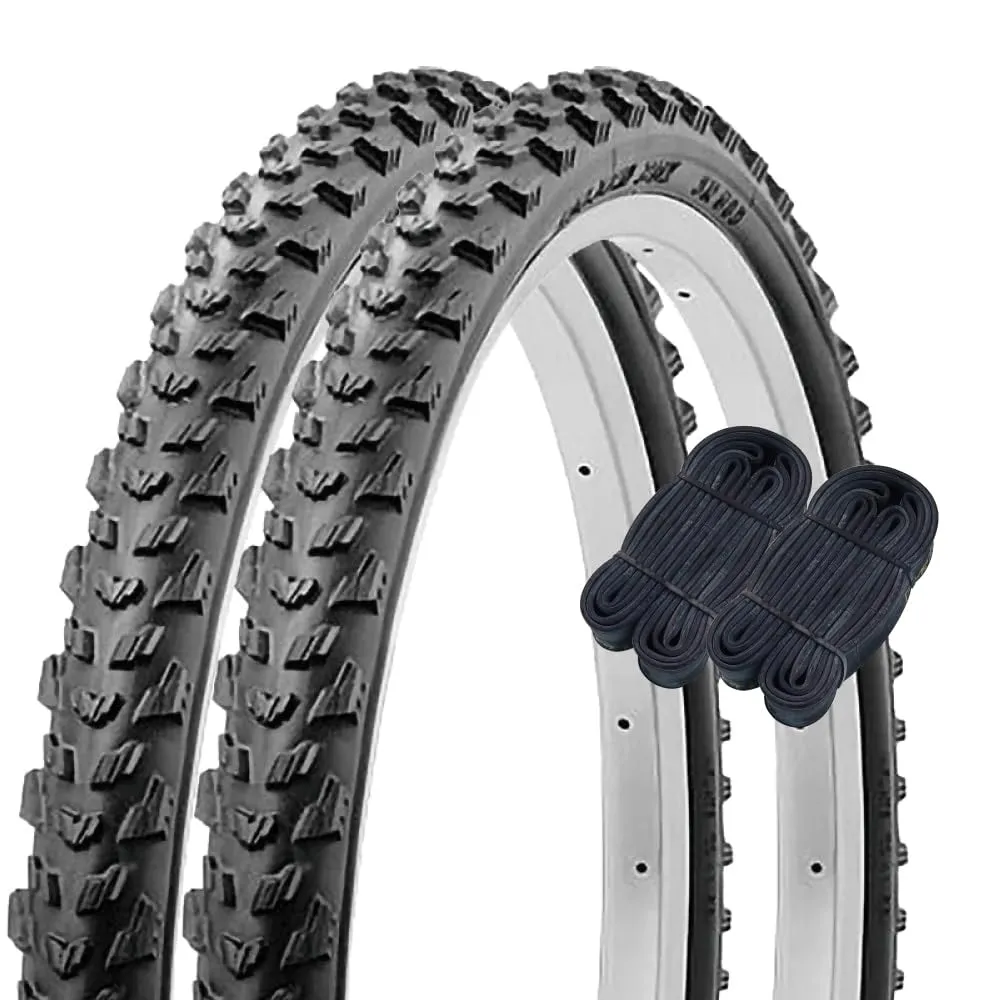 Shinko SR089 26 Inch Off-Road Bicycle Tires Set of 2 with Thick Tubes for Ultimate MTB Performance