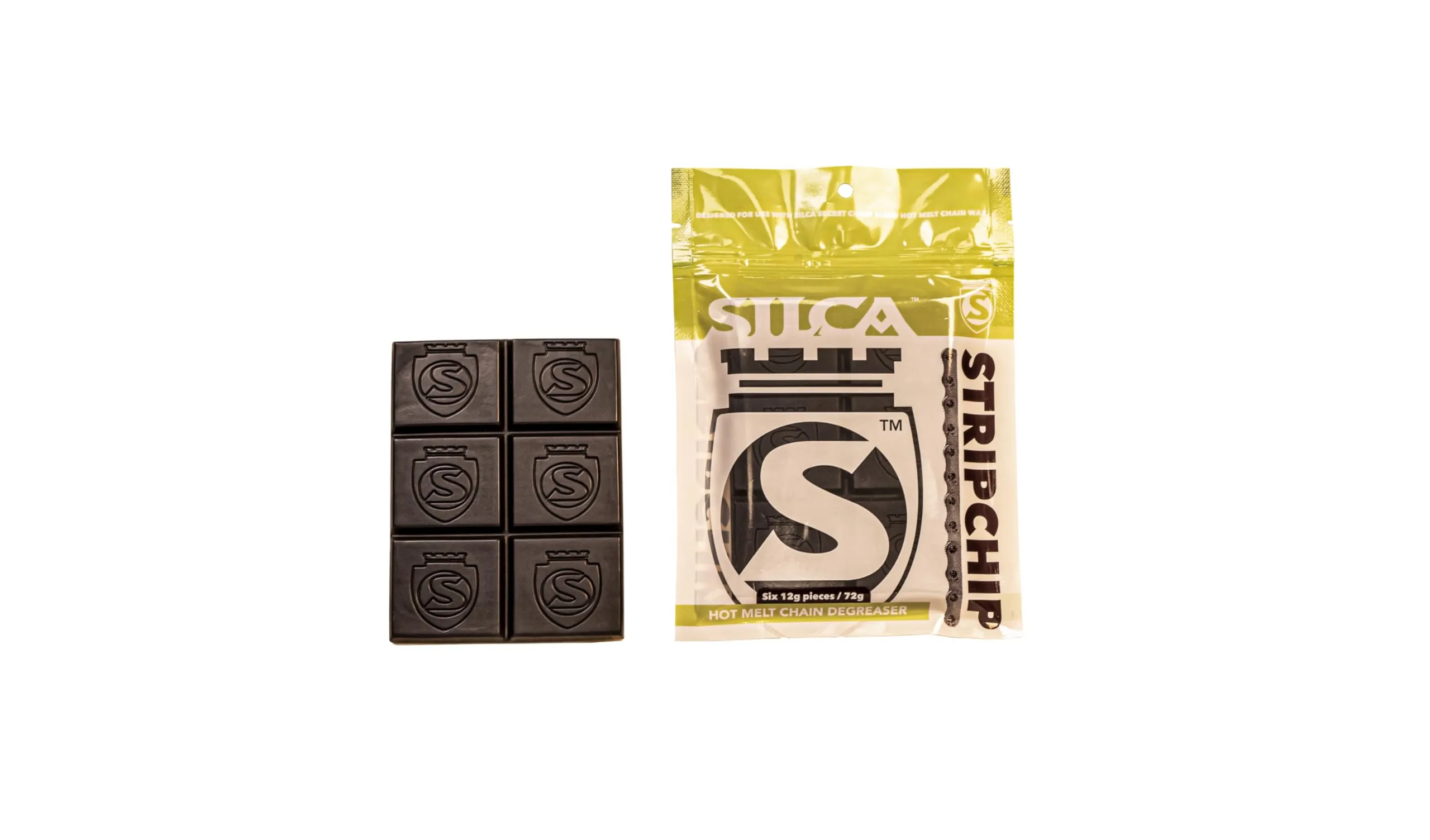 SILCA Strip Chip Hot Melt Wax Chain Degreasing, 6 Chips, 12g Each - Easy Chain Prep & Optimized Performance