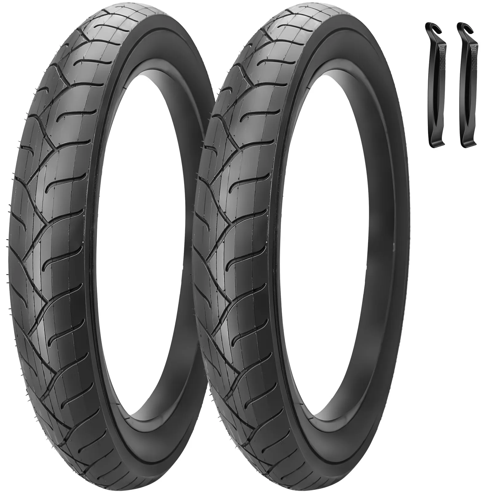 SIMEIQI 20 x 3.0 Inch Fat Bike Tires with 32mm Schrader Valve Tubes for Urban and Mountain Biking