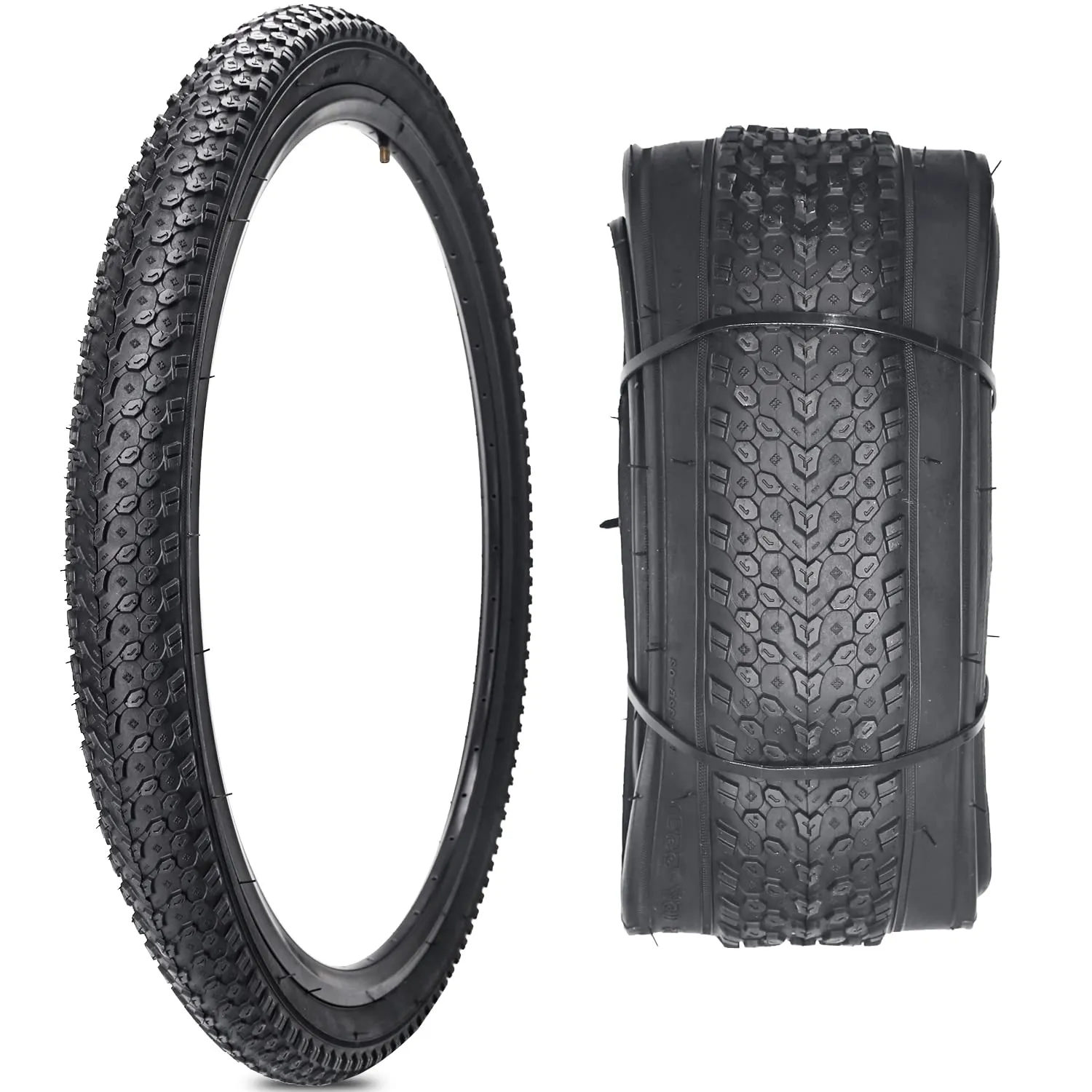 SIMEIQI 24' / 26' Bike Tires - 24X2.125 & 26X2.125 Replacement Tires with AV 32mm Schrader Valve