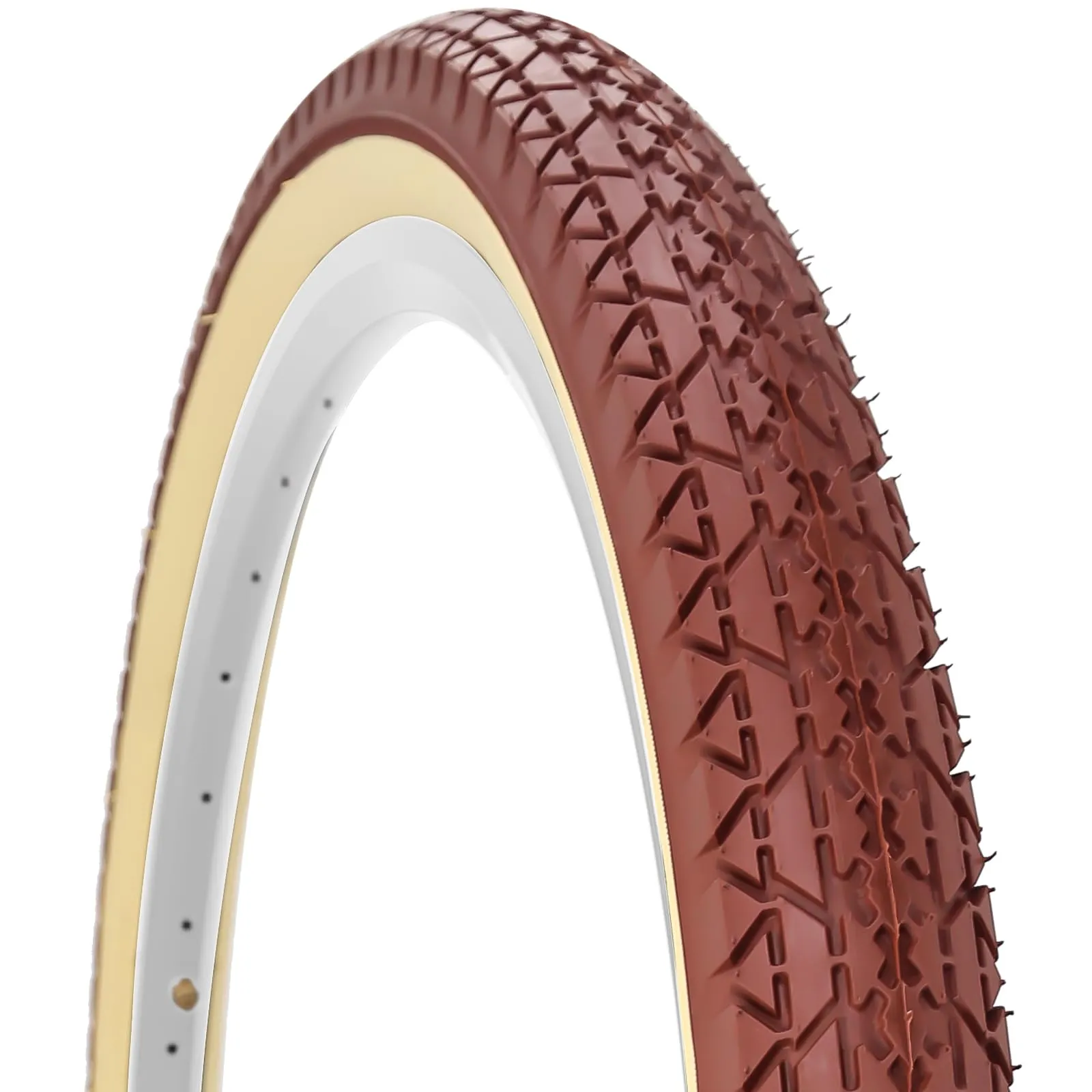 SIMEIQI 26x2.125 Brown Beach Cruiser Bike Tire with Cream Wall for City Road & Urban Biking