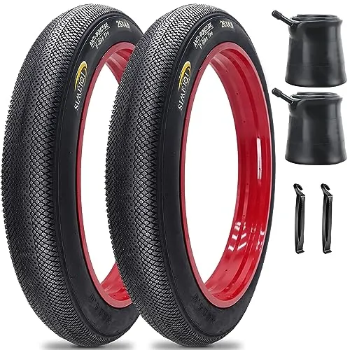 SIMEIQI 2 Pack 20' E-Bike Fat Tires with Inner Tubes for Electric Bicycle, Beach Cruiser, Urban Use