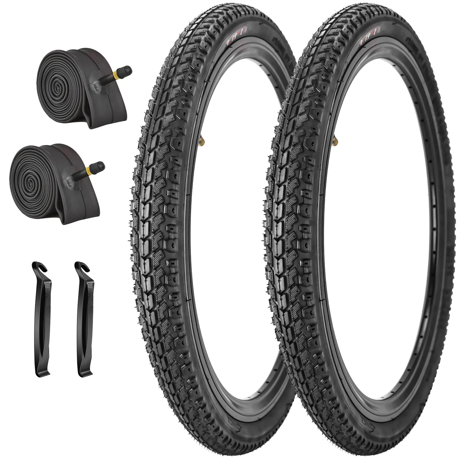 SIMEIQI 2 Pack 20'x1.75' Bike Tires & Inner Tubes for Hybrid, Trail, Urban & BMX Bicycles