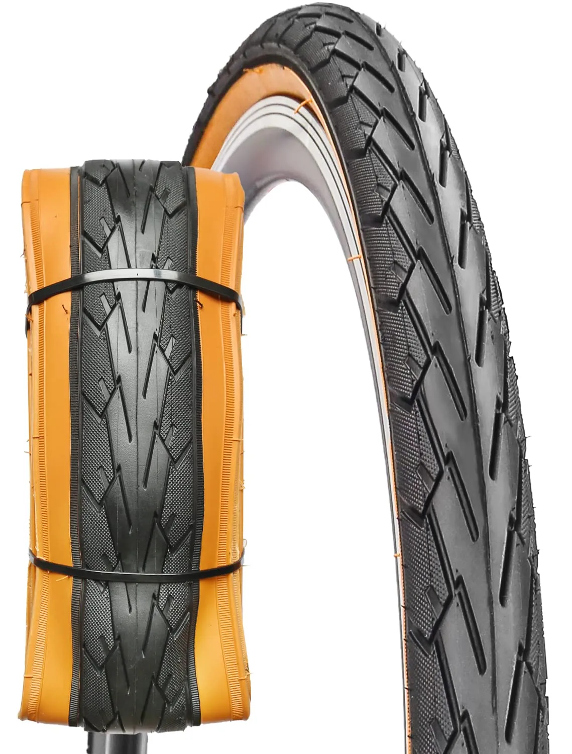 SIMEIQI 700x35C Brown Wall Bike Tire for City Commuter Urban Riding