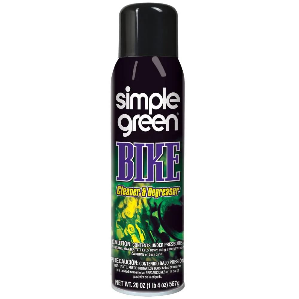 Simple Green Bike Cleaner 20oz Aerosol Degreaser (2 Pack) - Tough on Grime, Gentle on Bikes