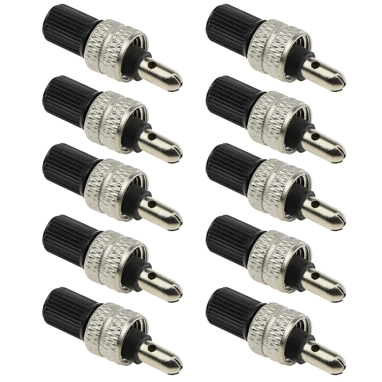 SING F LTD 10pcs Bike Valve Core Set for Dunlop Dutch Tyres - Durable Copper Silver Accessories