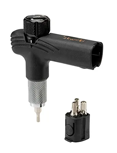 Skwiki Adjustable Bike Torque Wrench - 4, 5, 6 Nm Dial with Tool Bits for Road & Mountain Bikes