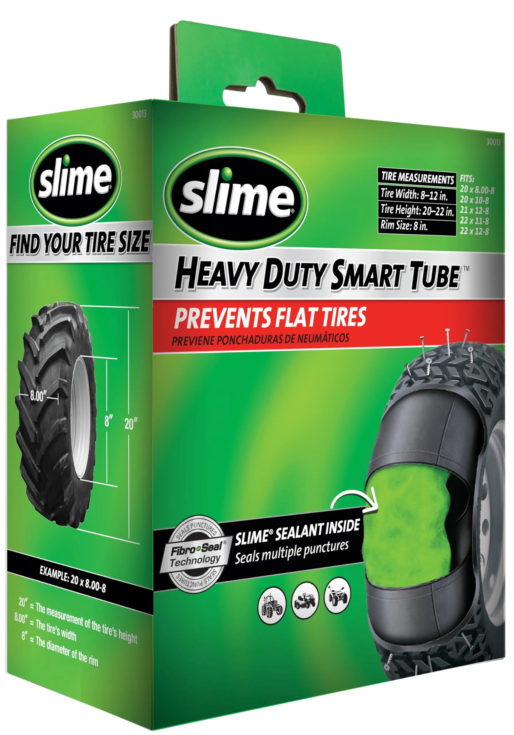 Slime 30013 Heavy Duty Inner Tube with Self-Sealing Sealant for Lawn Mowers, ATVs, Tractors