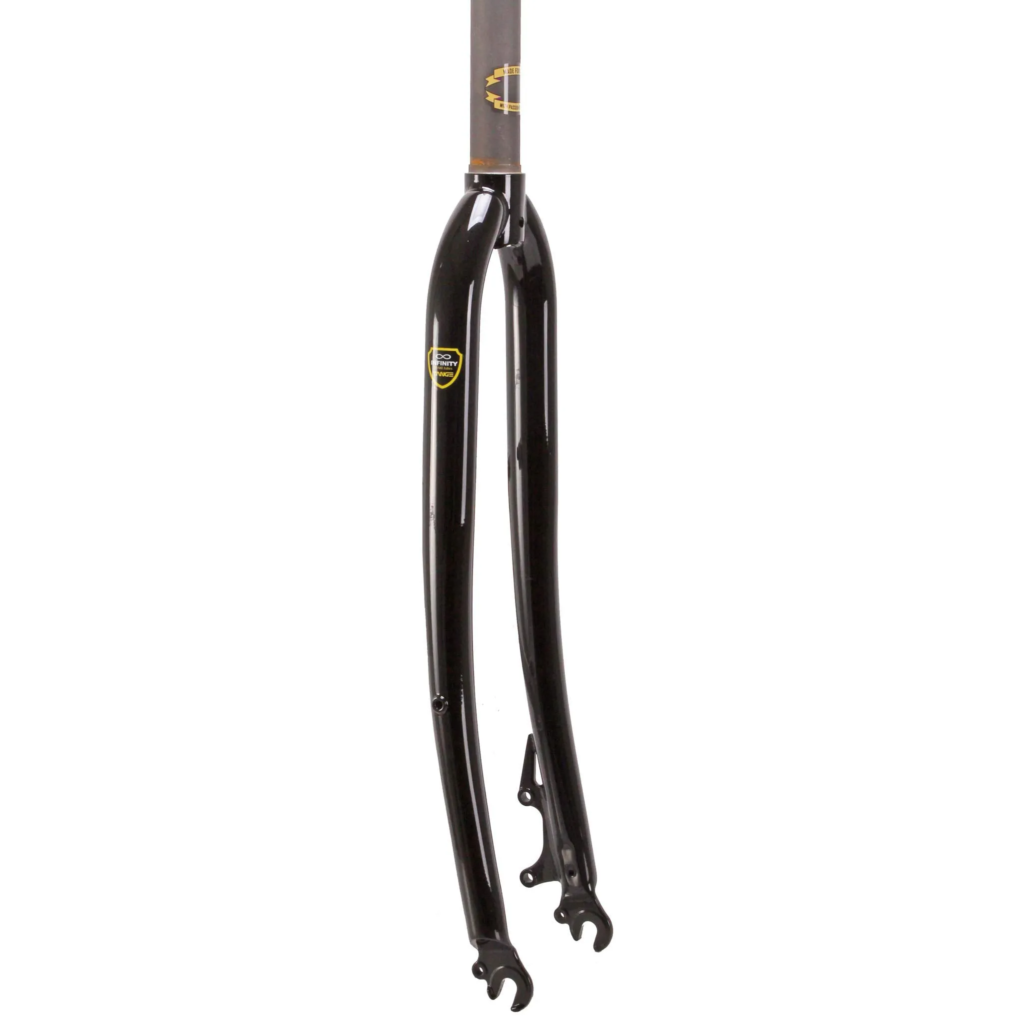 Soma 453mm CrMo Mountain Bicycle Disc Fork - 26'/27.5' - Black - I.S. Disc Brake Mount