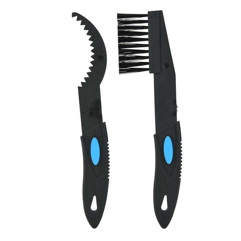 Sprocket Cleaning Bike Brush Set - 2 Pcs Black Brushes for Chain, Crank, Sprockets Maintenance