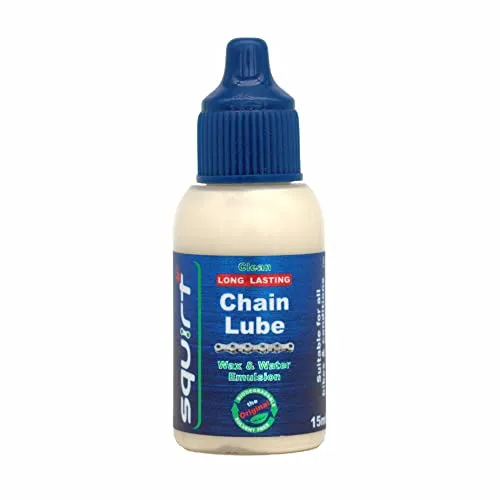 Squirt Chain Lube for Bikes 0.5 oz – Long-Lasting All-Weather Dry Chain Lubricant