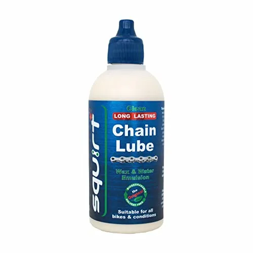 Squirt Chain Lube for Bikes 120 ml – Long-Lasting All-Weather Dry Lube for Smooth Rides