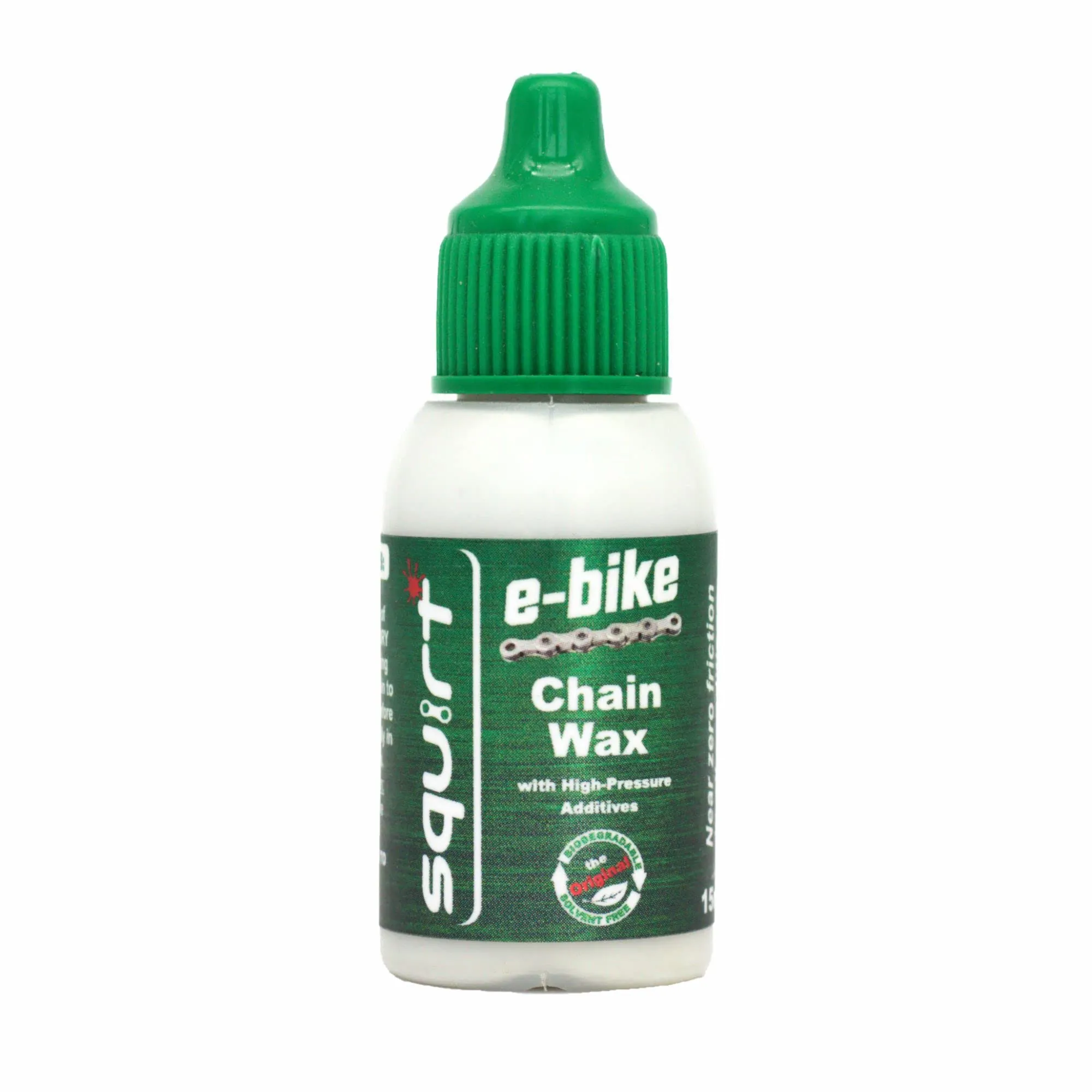 Squirt E-Bike Chain Wax 0.5 Oz - High-Pressure Lubricant for Wet & Dry Conditions, Eco-Friendly