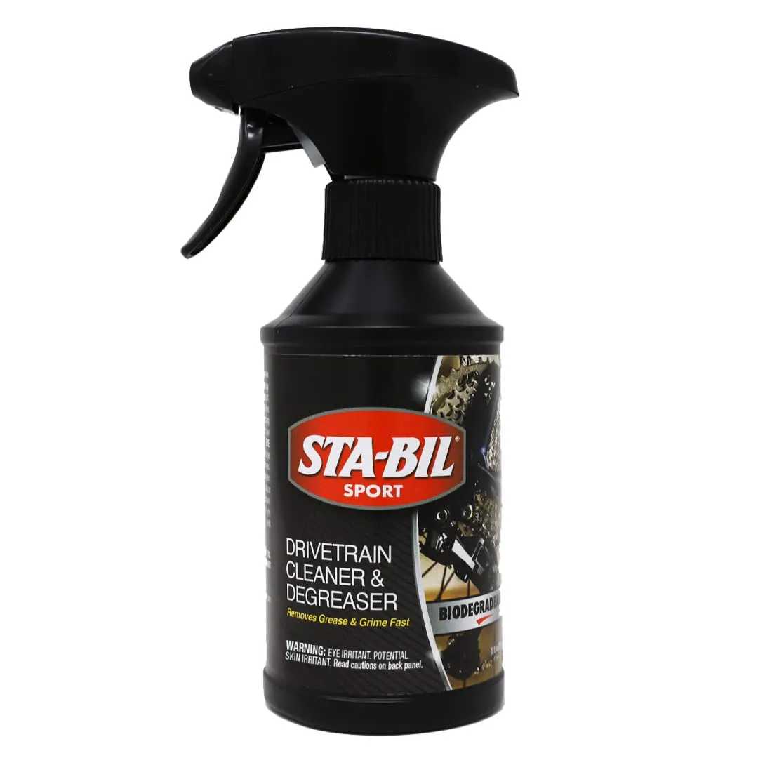 STA-BIL SPORT Drivetrain Cleaner & Degreaser - 10oz Bicycle Chain Cleaner for Electric & Regular Bikes