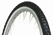 Sunlite 26X2.125 Cruiser Tires BK/WH - Balloon Design with Grooved Tread for Superior Shock Absorption