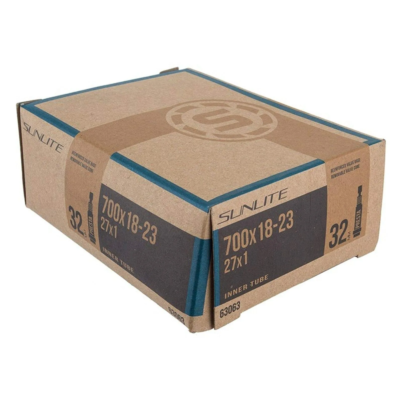 Sunlite Bicycle Tube 700x18-23 Presta Valve 32mm - Compatible with 27x1 Size - Durable & Reliable