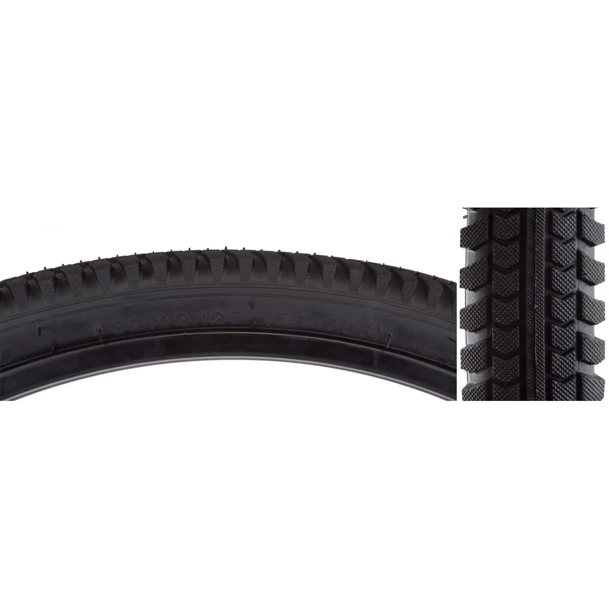 Sunlite Cruiser Directional Tires 32 x 2.125 - Smooth Rolling Center Pattern for Corner Traction