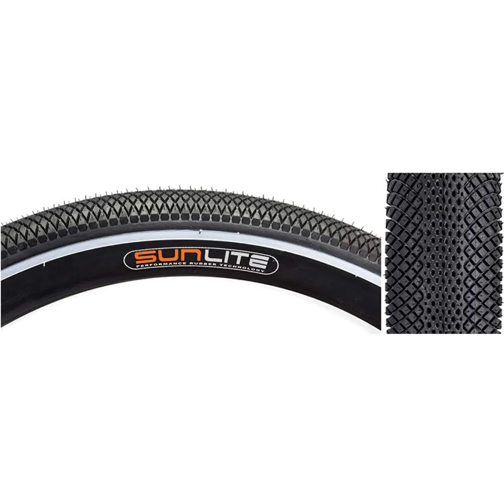 Sunlite Crusher Cruiser Tire 26 x 3.5 Black/White Stripe for Baja Cruz Replacement