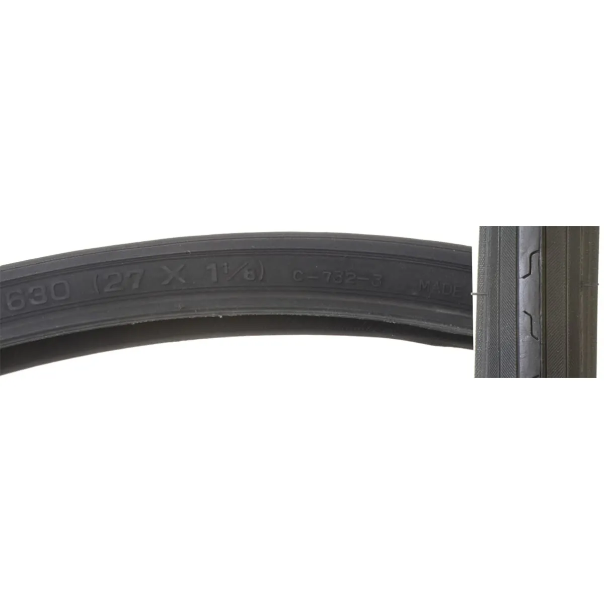 Sunlite CST732 Road Tires 27 x 1-1/8' - Grooved Tread & Directional Siping for Smooth Rides
