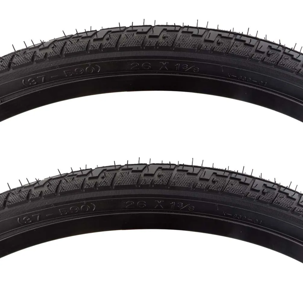 Sunlite Hybrid Nimbus Street Trail Black Wire Bead Tire Pair 26 x 1-3/8 for Optimal Performance