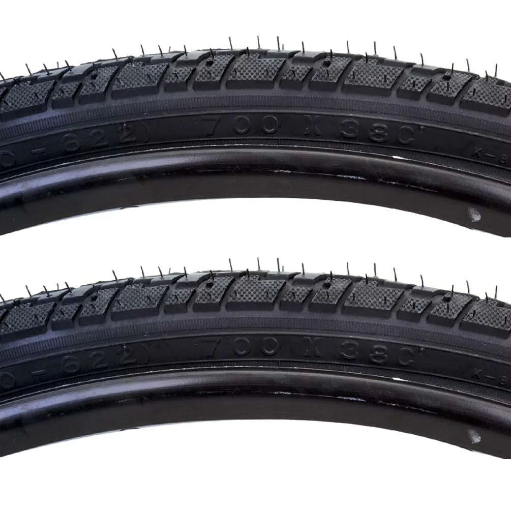 Sunlite Hybrid Nimbus Street Trail Black Wire Bead Tire Pair 700 x 38 - Durable Continental Tires