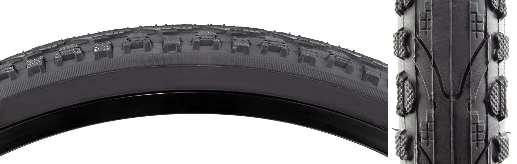 Sunlite Kahn Hybrid Tires 700 x 50 Black with Black Sidewalls for Smooth Rides