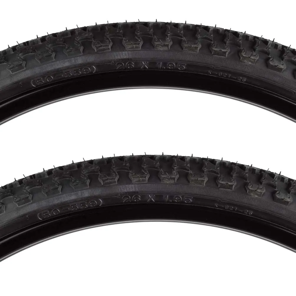 Sunlite Mod Quad XC Knob Road Trail Tire Pair 26 x 1.95 Black - OEM, Wirebead, 65 PSI, 789g