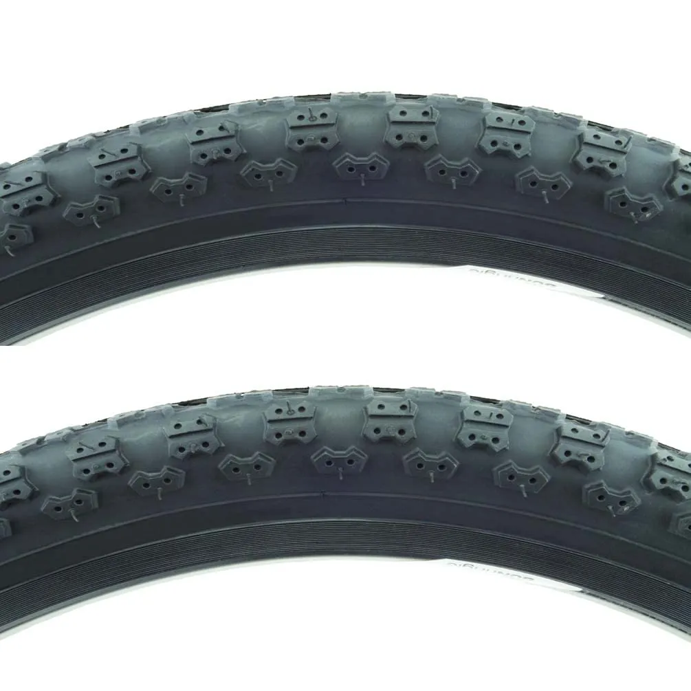 Sunlite MX3 BMX Dirt Road Tire Pair 16x1.75, Black - Durable Entry-Level Design, Prevents Pinch Flats