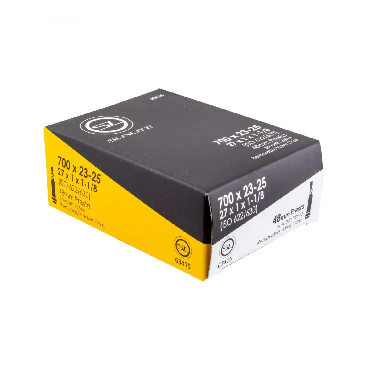 Sunlite Presta Valve Bicycle Tube 700 x 23-25, 48mm Valve - Durable and Easy to Install
