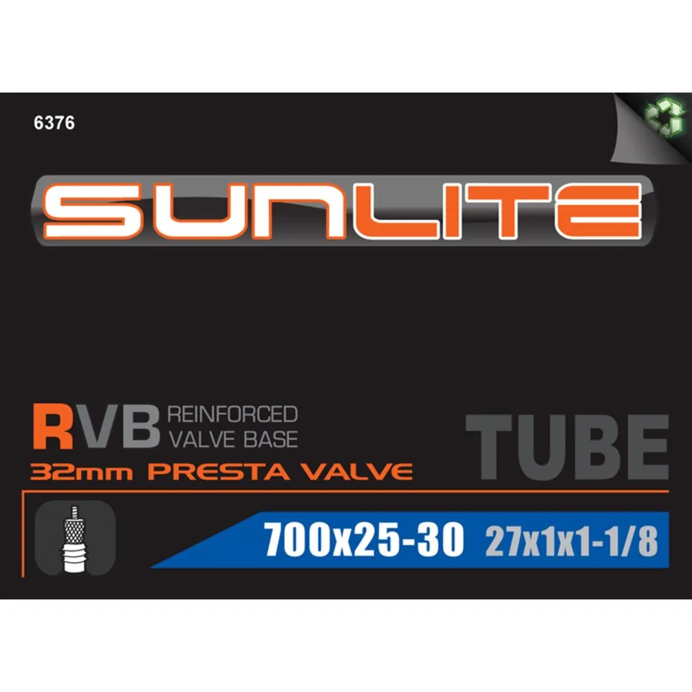 Sunlite Presta Valve Bicycle Tube 700 x 25-30, 32mm Valve, Durable & Easy to Install