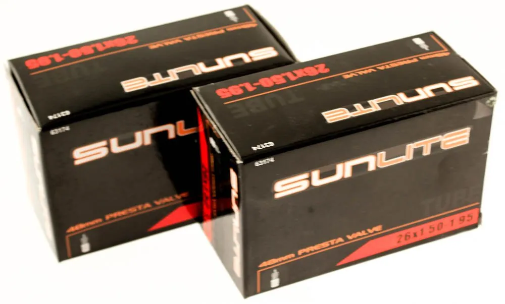 Sunlite Standard Presta Valve Tubes 26 x 1.50-1.95' / 48mm, Quality Black Cycling Accessories