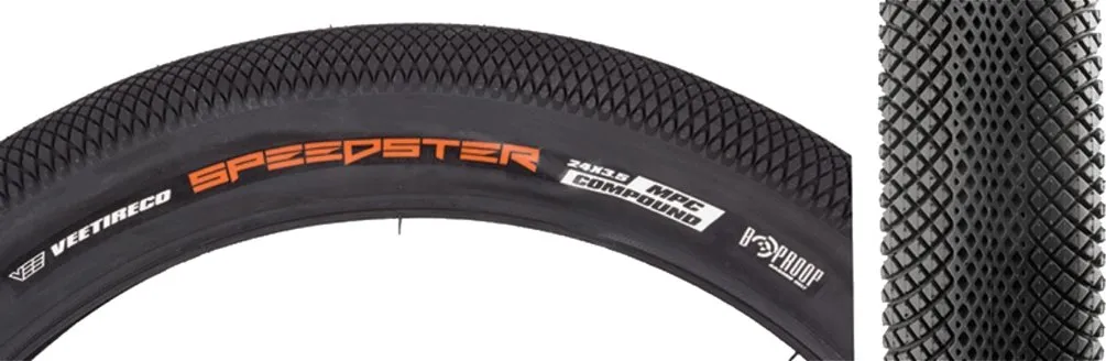 Sunlite Tires Sun Trike REP Baja 24x3.50 BW Belted - Inverted Micro Knobby Tire for Pavement & Beach