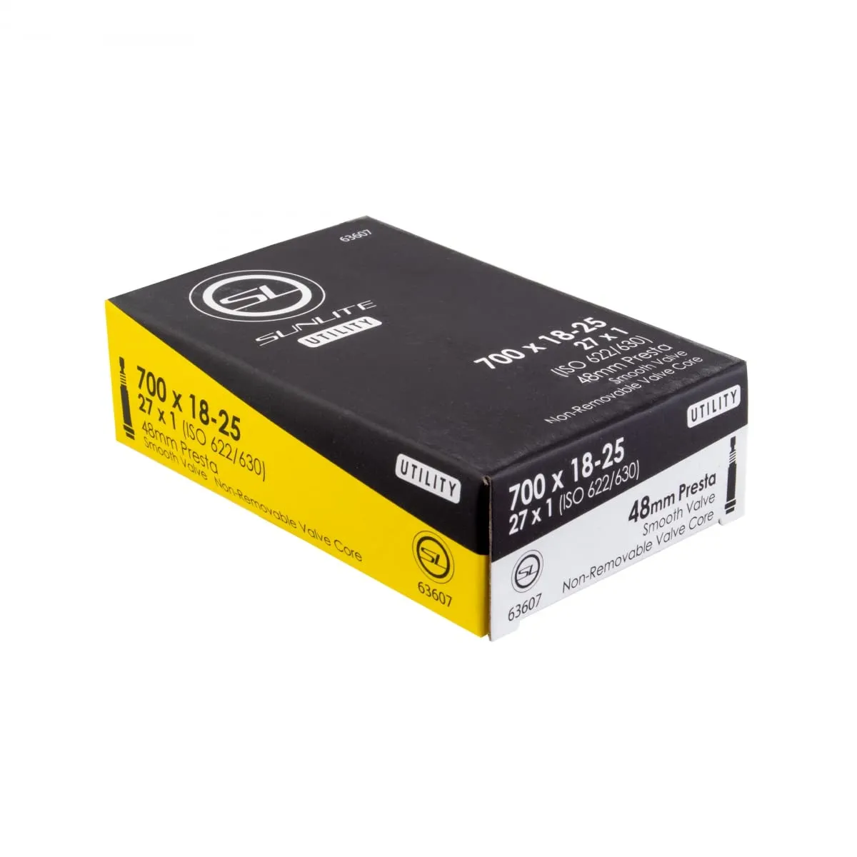 Sunlite Utili-T Presta Valve Bicycle Tube 700 x 18-25 with 48mm Valve, Durable and Economical