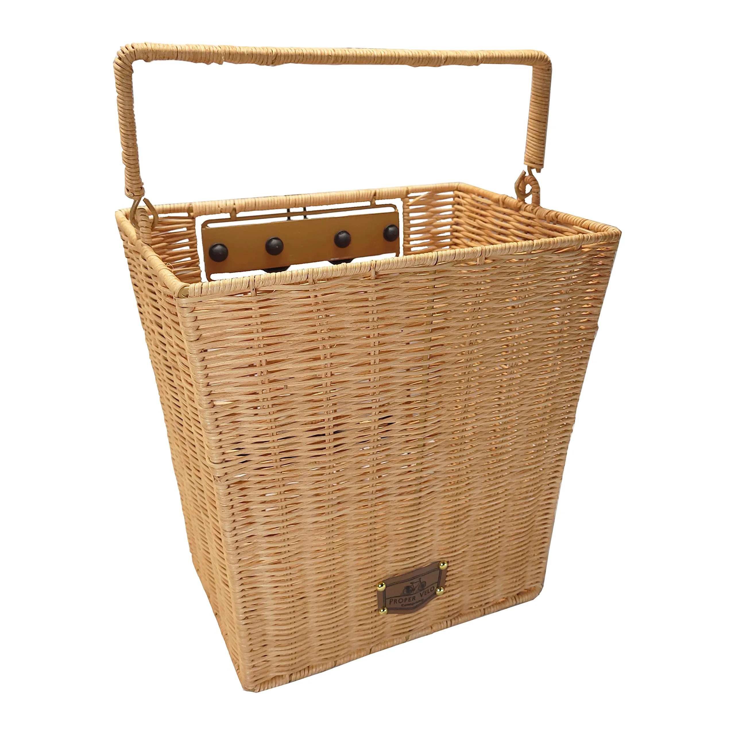 Sunnyside Wicker Pannier - Durable Rattan Bicycle Basket with Quick-Release Attachment System