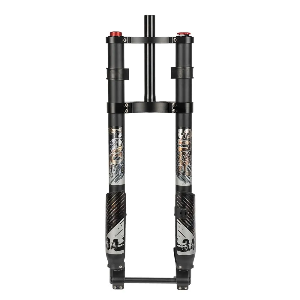 Suspension Inverted Air Fork for Fat Bike 20' 135x15MM Thru Axle, Dual Crown, Aluminum Alloy