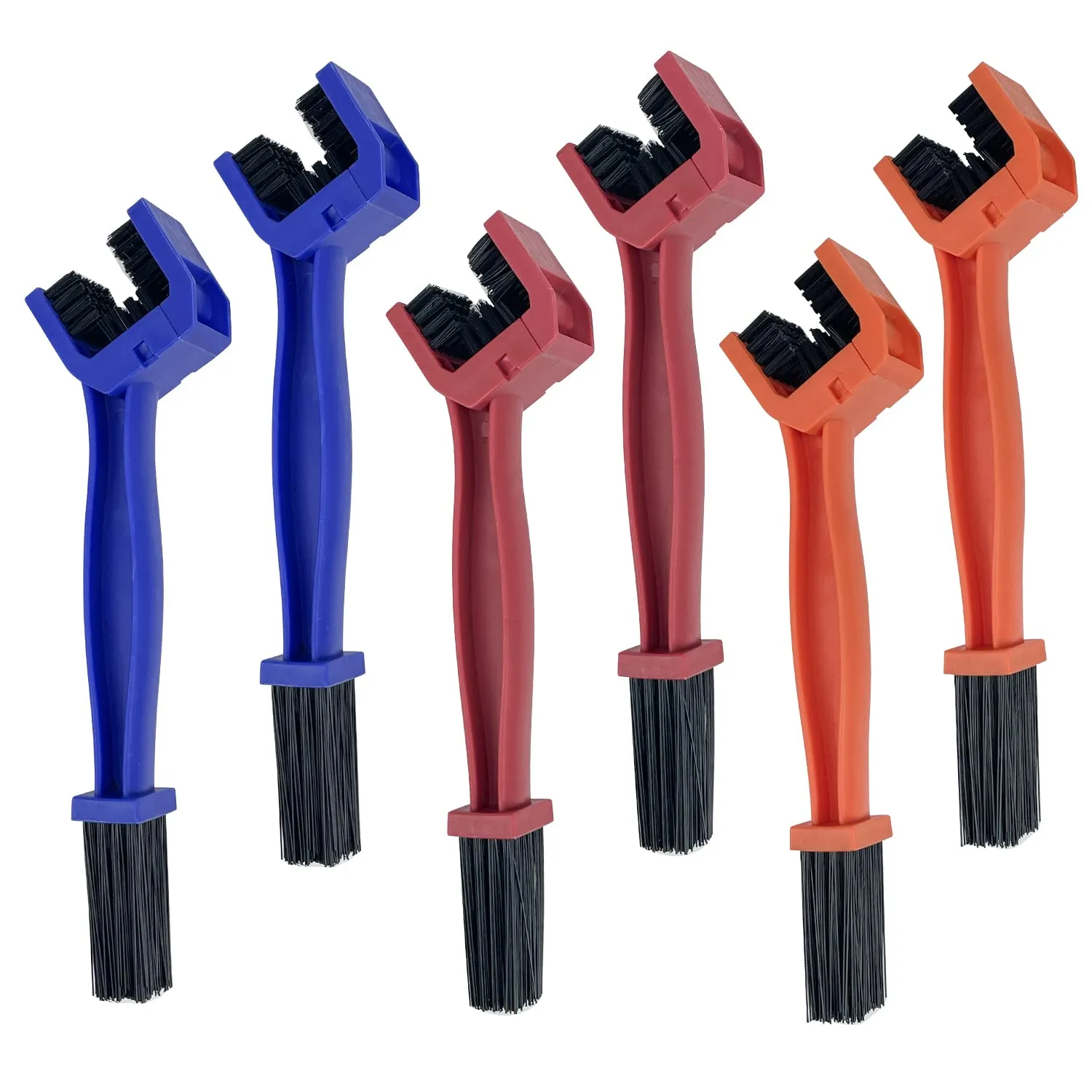 Sutekus 6-Pack Universal Bike Chain Cleaning Brush Set - Durable, Efficient Tools for All Bikes