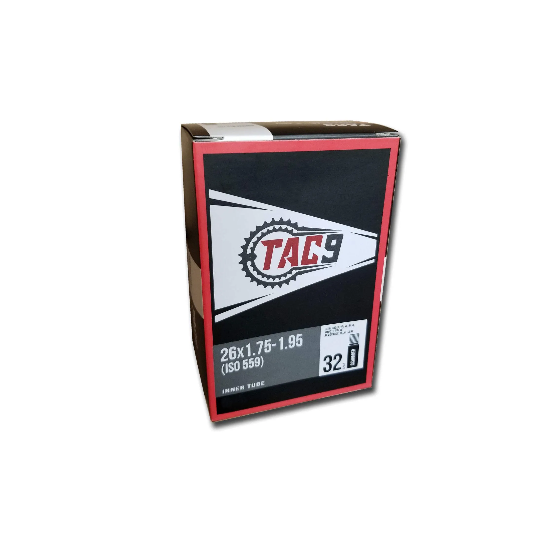 TAC-9 Bicycle Inner Tube 26' x 1.75-1.95' Regular Schrader Valve 32mm - Quality Butyl Tube