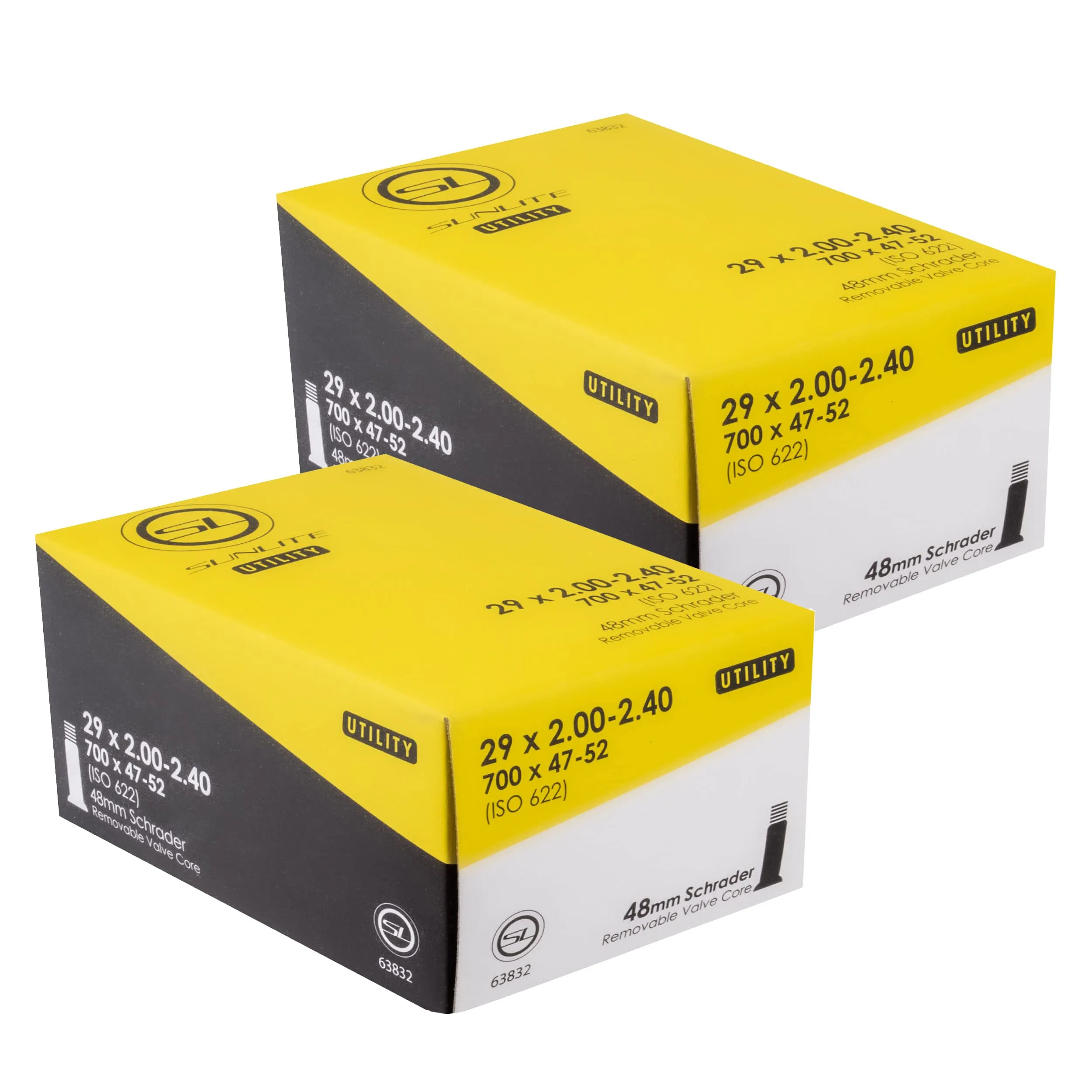 TAC 9 29' x 2.00-2.40' MTB Tubes with 48mm Schrader Valve for Standard or Thorn Resistant Options