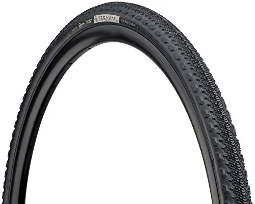 Teravail Cannonball Bicycle Tire 700 x 38 Tubeless Black Durable Fast Compound for Gravel Riding