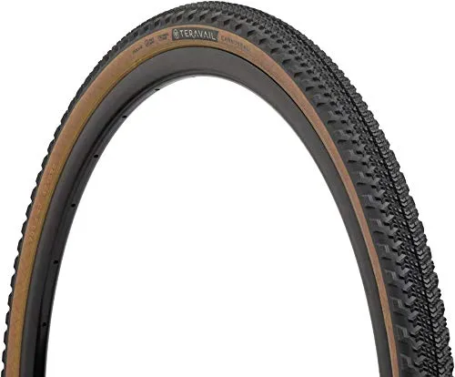 Teravail Cannonball Bicycle Tire 700x42 Light Supple Tan Sidewall for Smooth Riding and Durability
