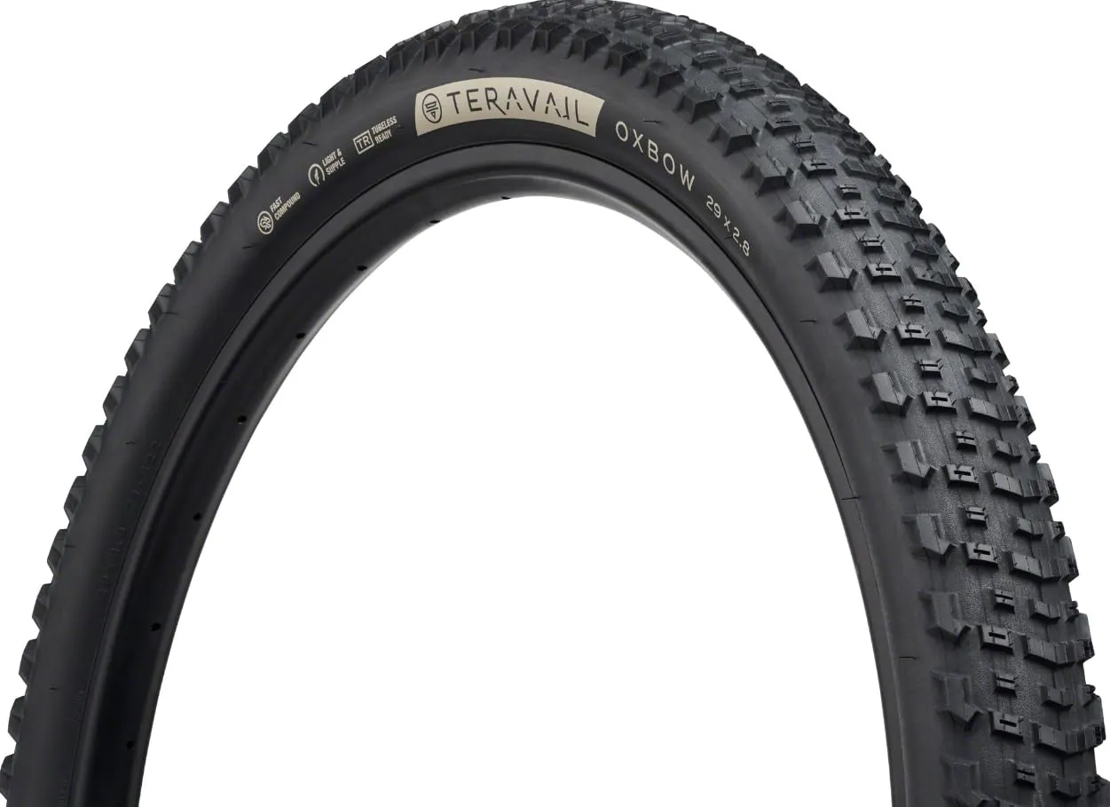 Teravail Oxbow Tire 29 x 2.8 - Tubeless, Folding, Black - Light & Supple for Rugged Trails