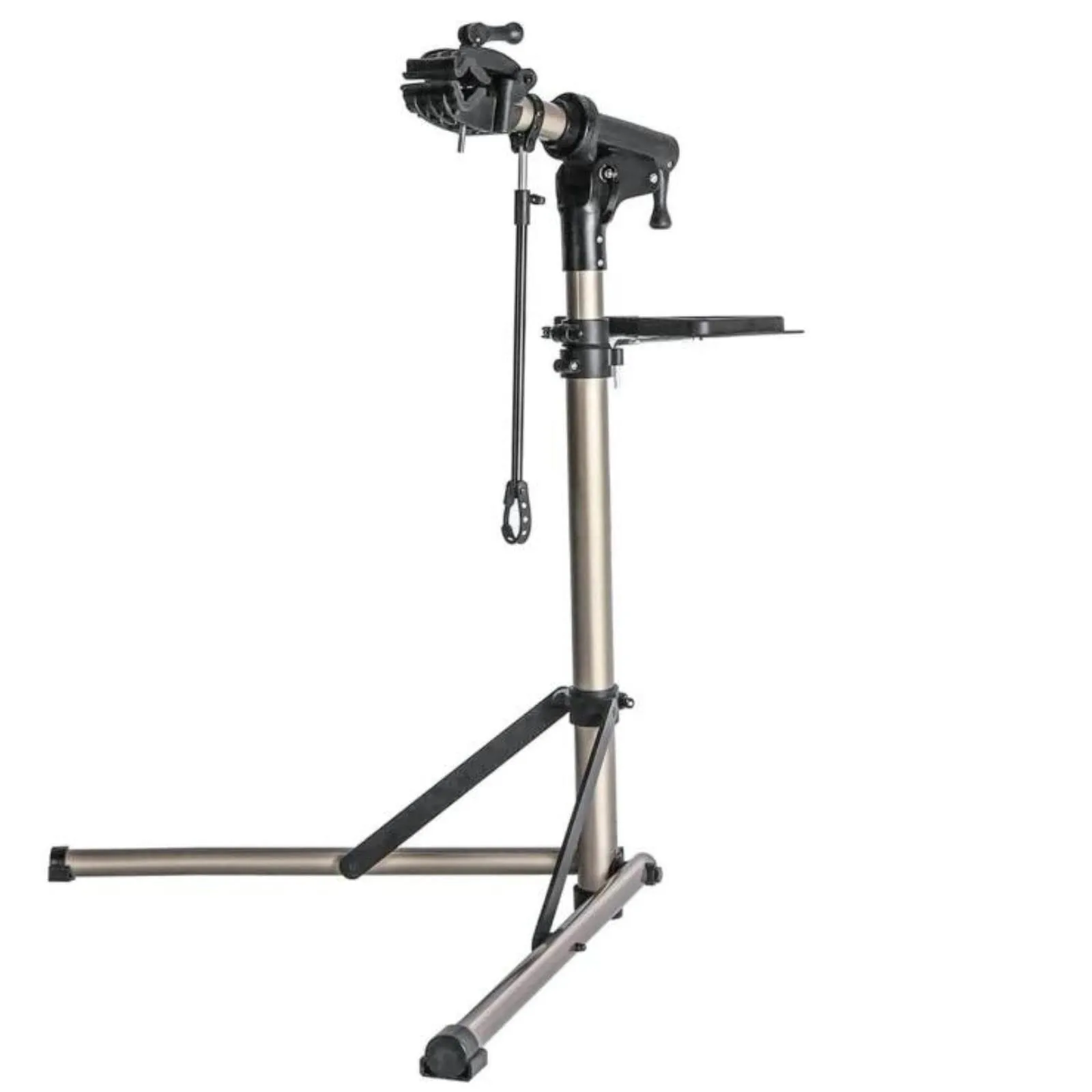 Teraysun Portable Bike Repair Stand for Mountain & Road Bikes, Adjustable 47-67 inches, Silver
