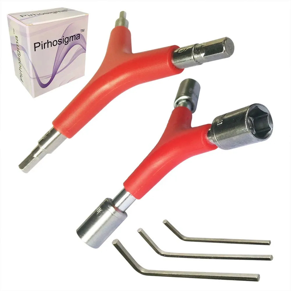 Three Way Triangle Allen Wrench Set for Bike Repair - 4/5/6mm & 8/9/10mm Hex L-Wrenches