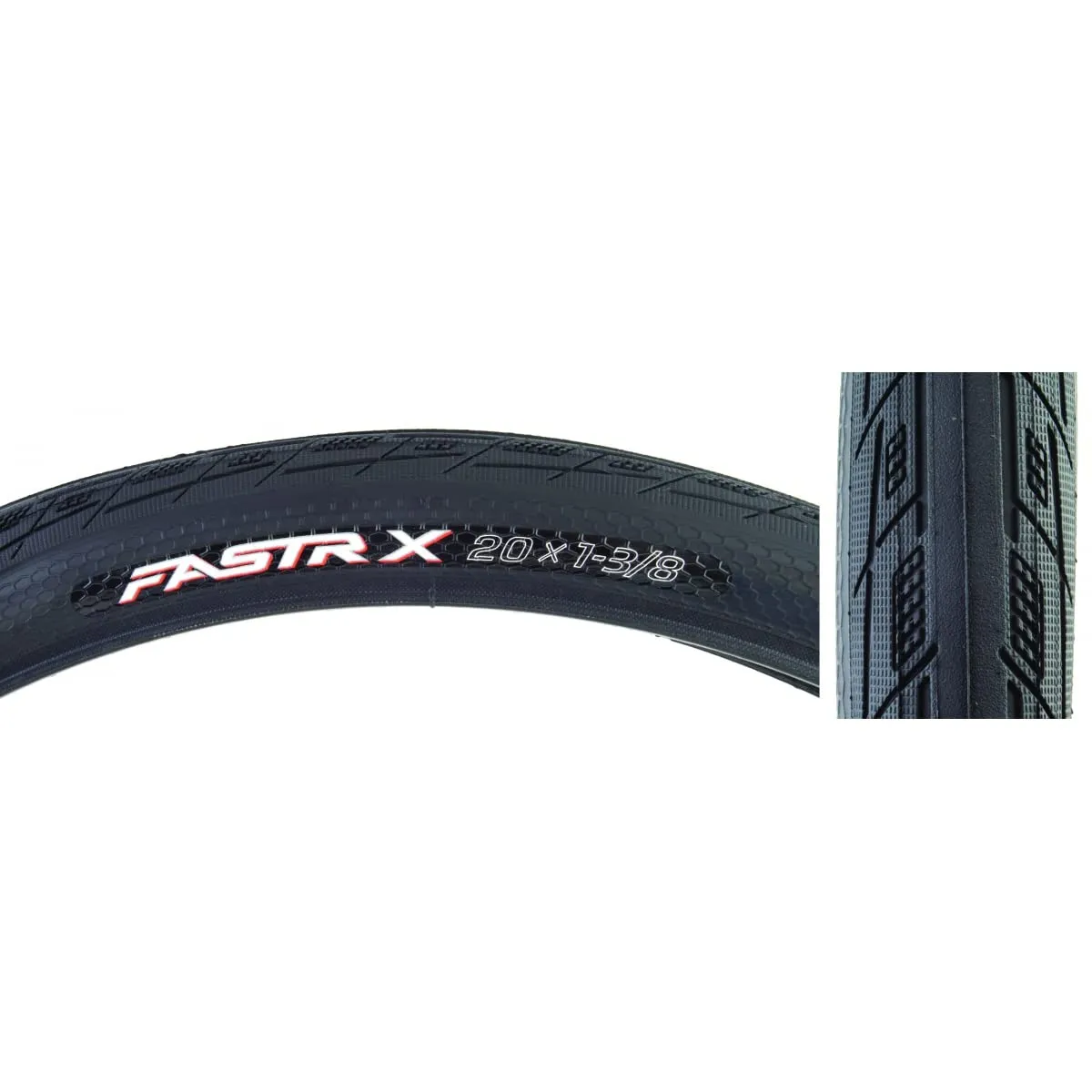 Tioga Fastr-X Tire 20x1-3/8 Wire Black - Ultra-light Racing Tire with Advanced Grip-Pod Technology