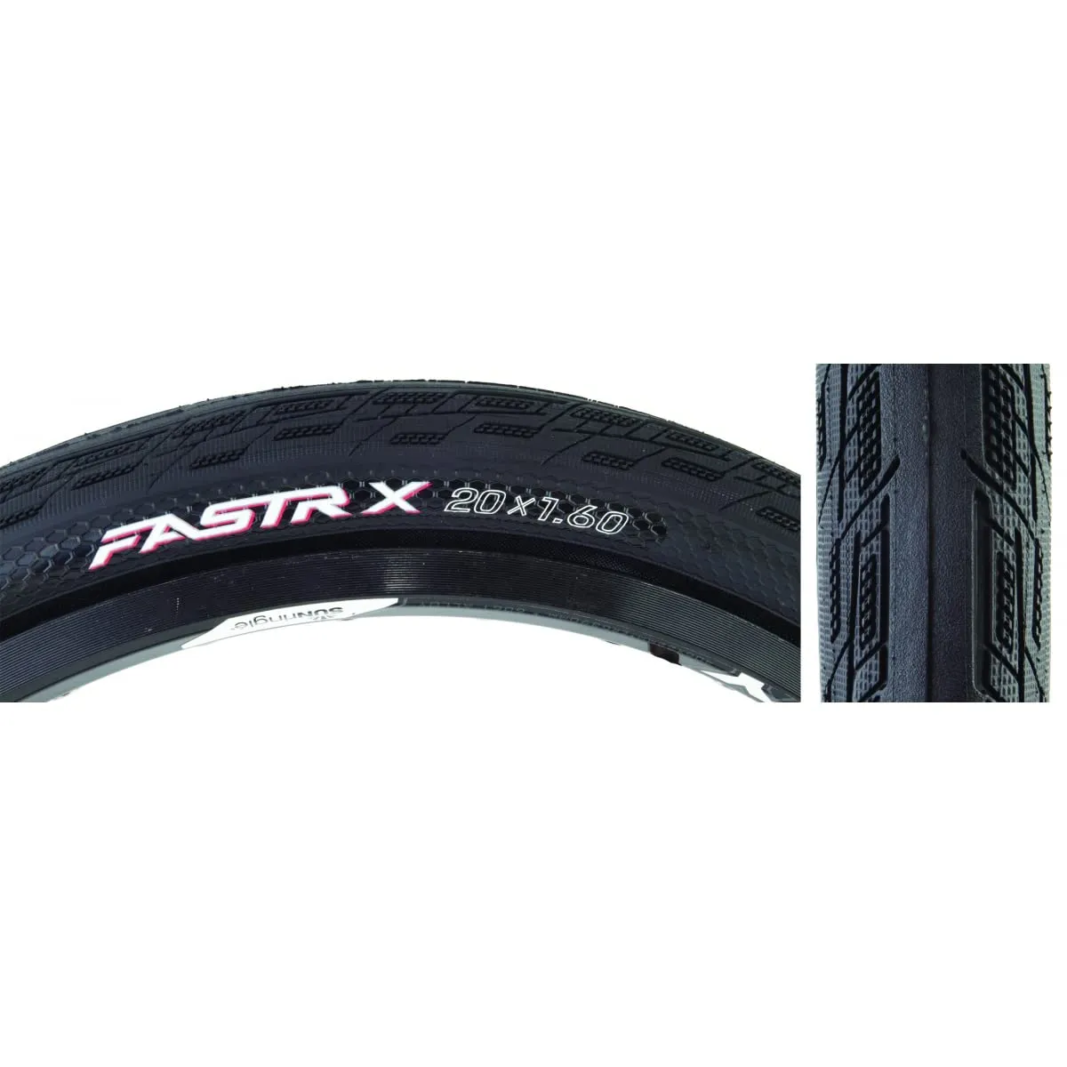 Tioga Fastr-X Tire 20x1.6 Wire Black - High-Performance BMX Tire with GripPod Technology