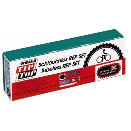 Tip Top Tubeless Tyre Repair Set - Rema Tip Top, 3-1' Patches, 4.5ml Emery Paper, Last Two in Stock!